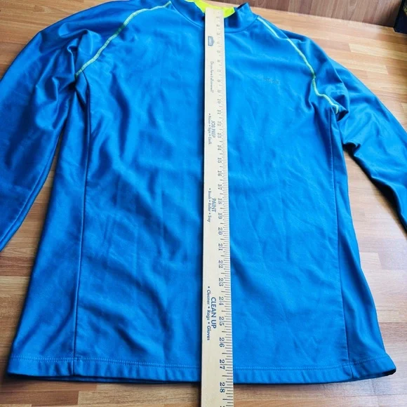 Hind running shirt mock turtle neck XL blue mens long sleeve - Picture 3 of 9